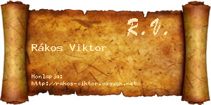 Rákos Viktor névjegykártya